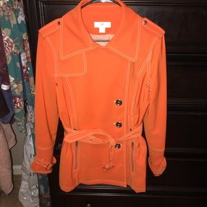 JLO Womens Collection rain trench jacket with belt